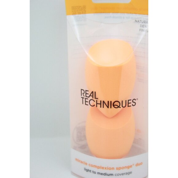 Real Techniques Duo Miracle Complexion Sponge 2ct New and Sealed - Picture 3 of 9